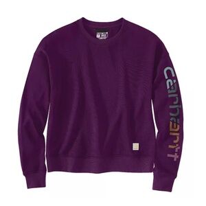 Carhartt Women's Tencel Logo Sleeve Graphic Work Sweatshirt